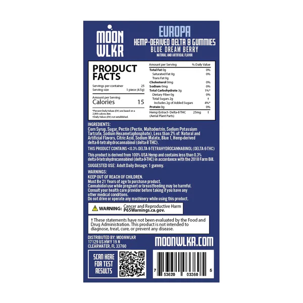 Alternative view of Delta 8 Gummies — Blue Dream Berry